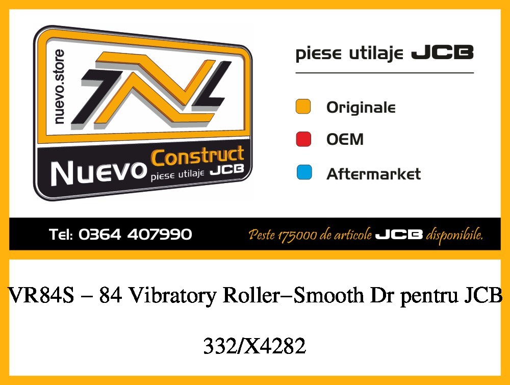 JCB 332/X4282 VR84S - 84 Vibratory Roller-Smooth Dr