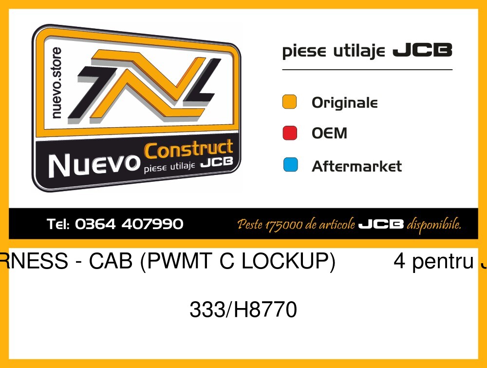 JCB 333/H8770 HARNESS - CAB (PWMT C LOCKUP) 4