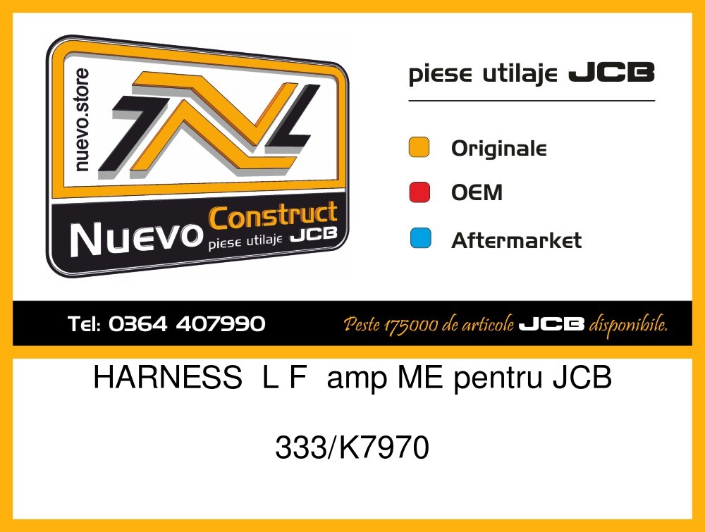 JCB 333/K7970 HARNESS L F amp ME