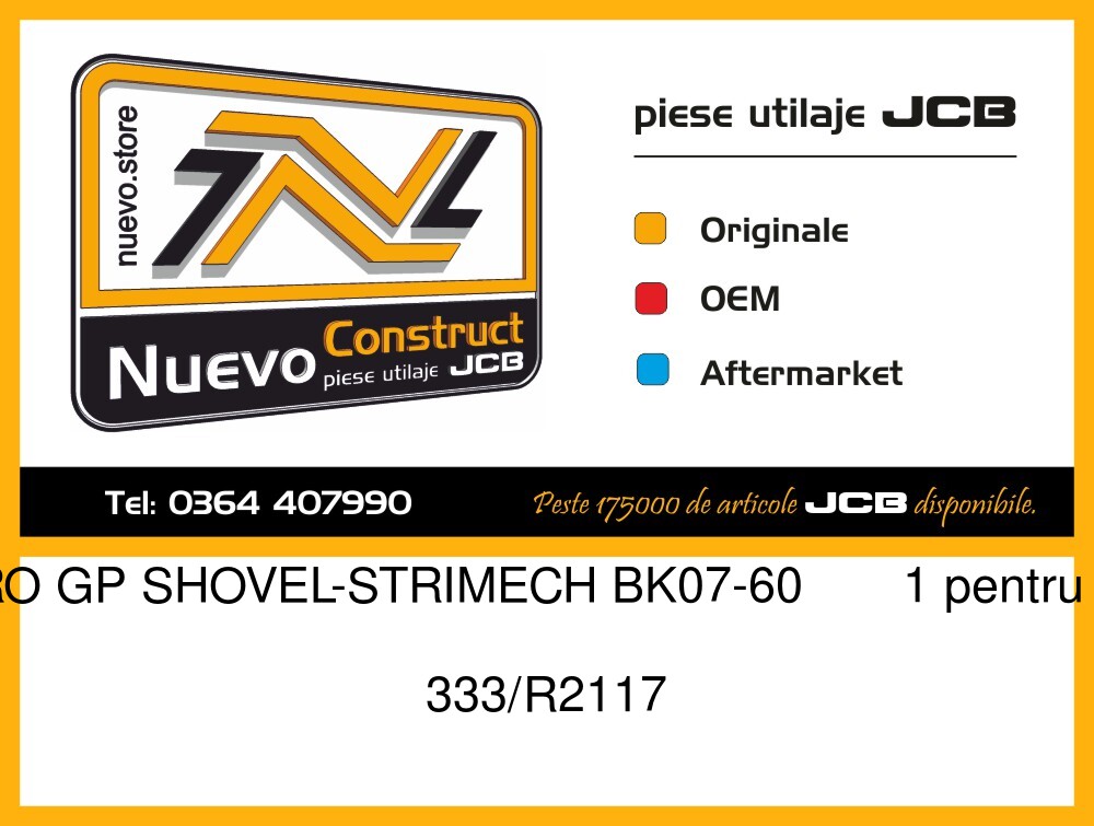 JCB 333/R2117 EURO GP SHOVEL-STRIMECH BK07-60 1