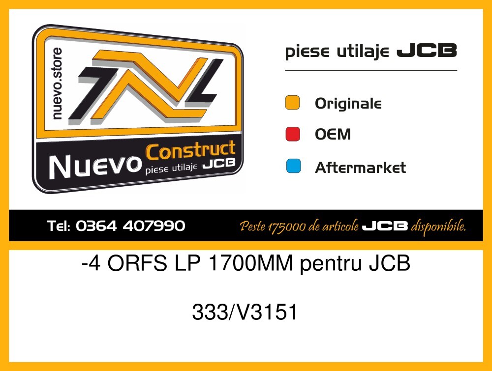 JCB 333/V3151 -4 ORFS LP 1700MM