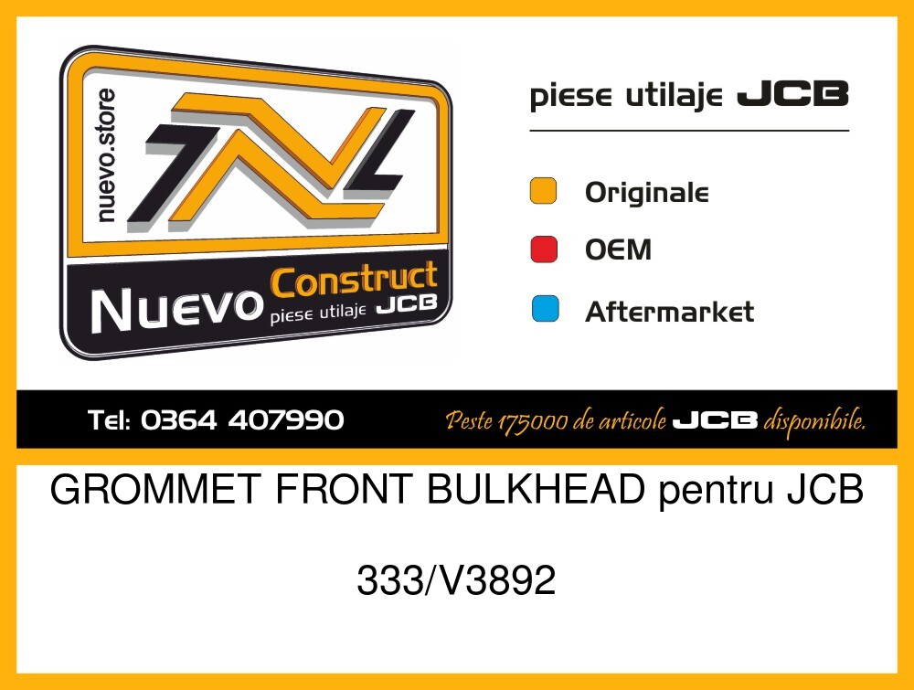 JCB 333/V3892 GROMMET FRONT BULKHEAD