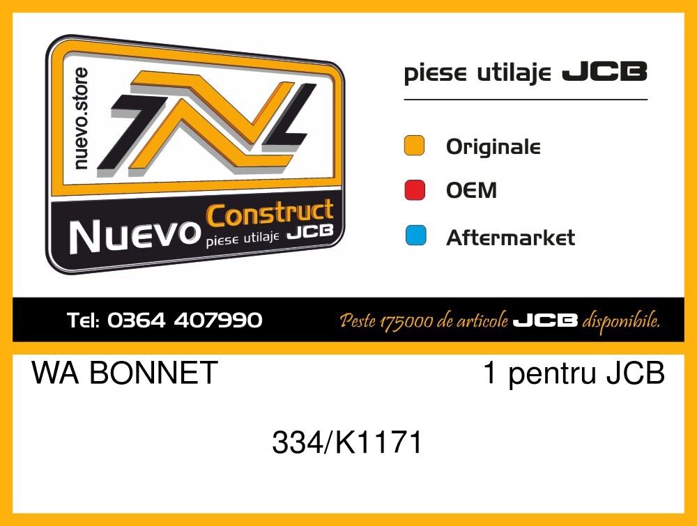JCB 334/K1171 WA BONNET 1