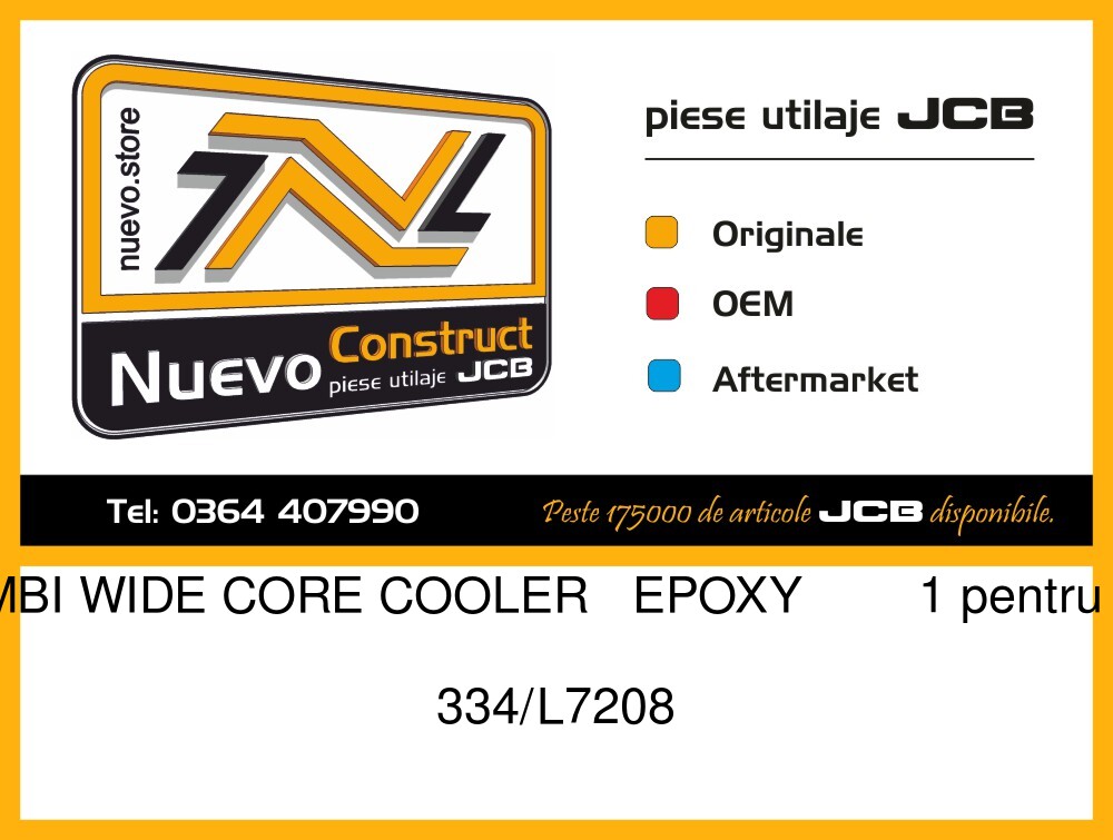 JCB 334/L7208 COMBI WIDE CORE COOLER EPOXY 1