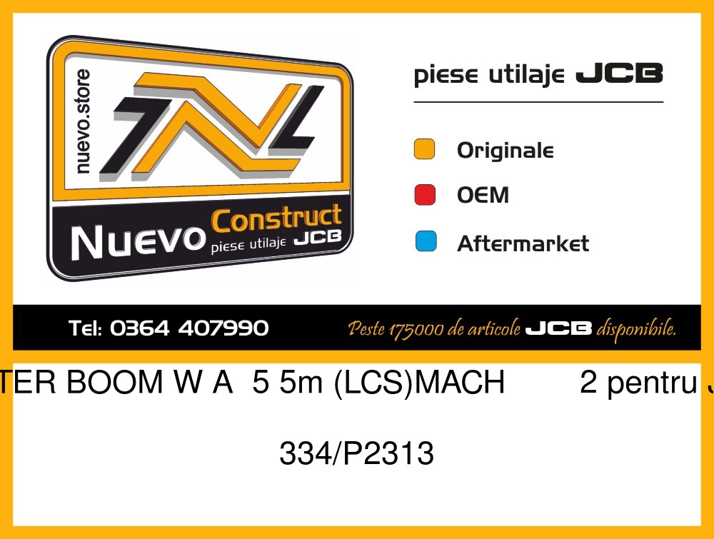 JCB 334/P2313 OUTER BOOM W A 5 5m (LCS)MACH 2