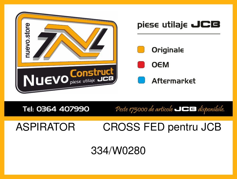 JCB 334/W0280 ASPIRATOR CROSS FED