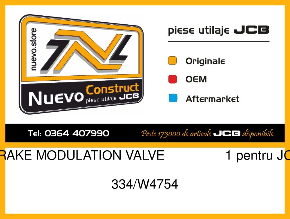 JCB 334/W4754 BRAKE MODULATION VALVE 1