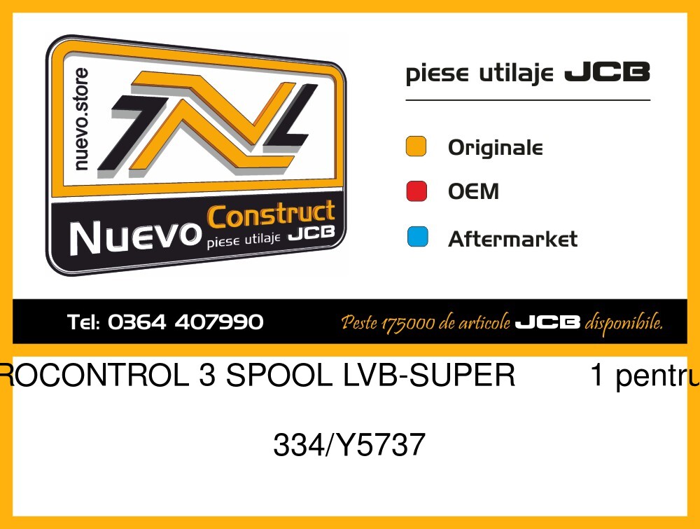 JCB 334/Y5737 HYDROCONTROL 3 SPOOL LVB-SUPER 1