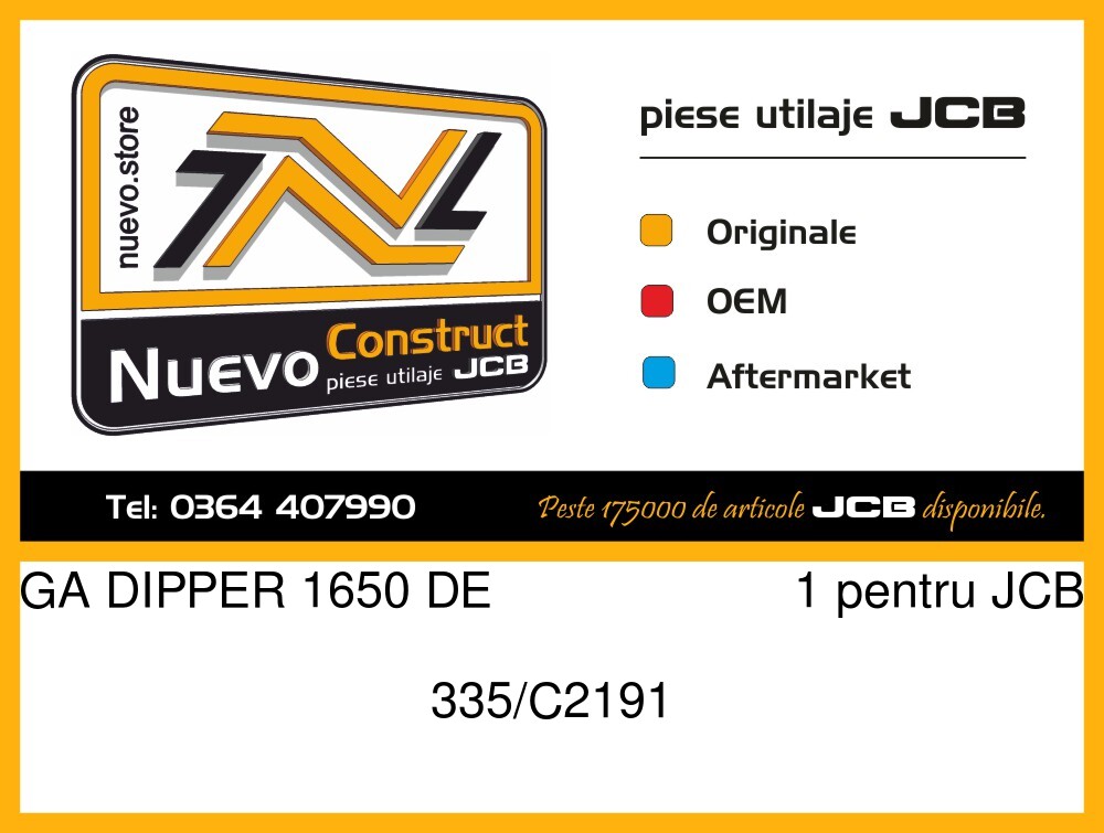 JCB 335/C2191 GA DIPPER 1650 DE 1