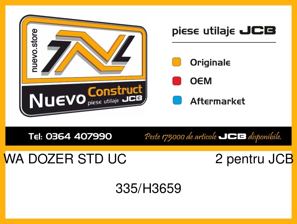 JCB 335/H3659 WA DOZER STD UC 2