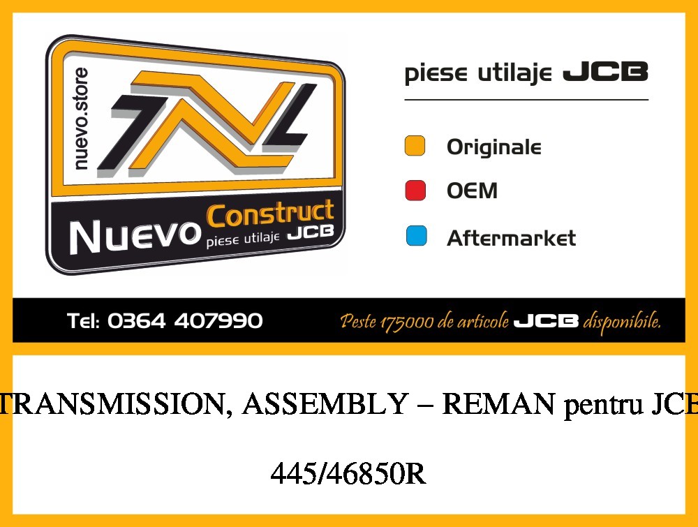 JCB 445/46850R TRANSMISSION, ASSEMBLY - REMAN