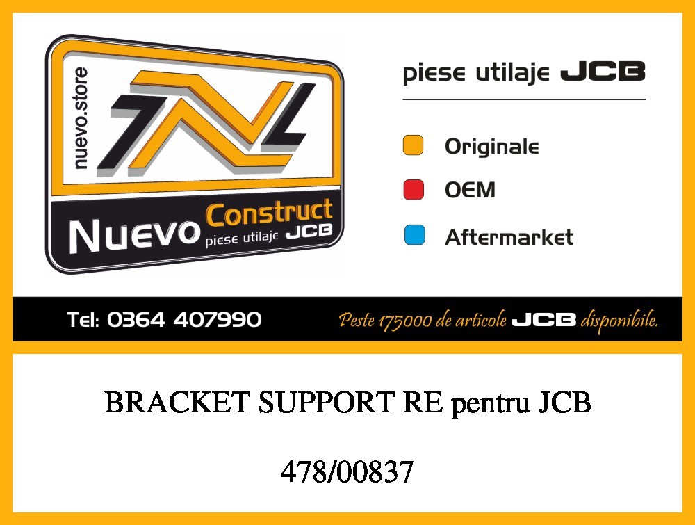 JCB 478/00837 BRACKET SUPPORT RE
