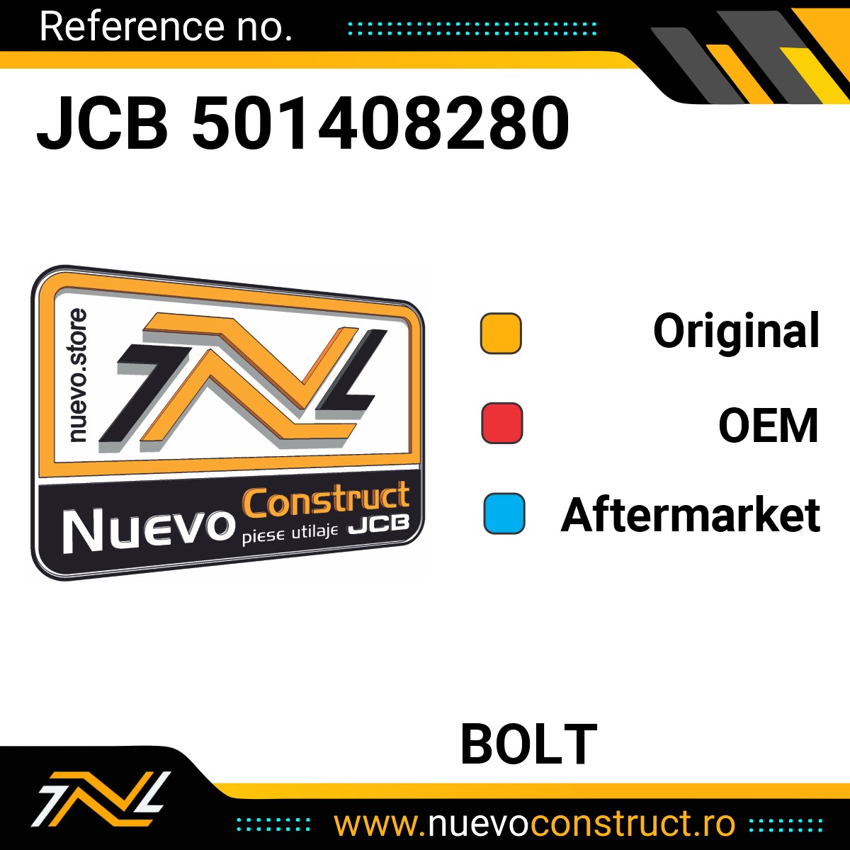 JCB 501408280 BOLT