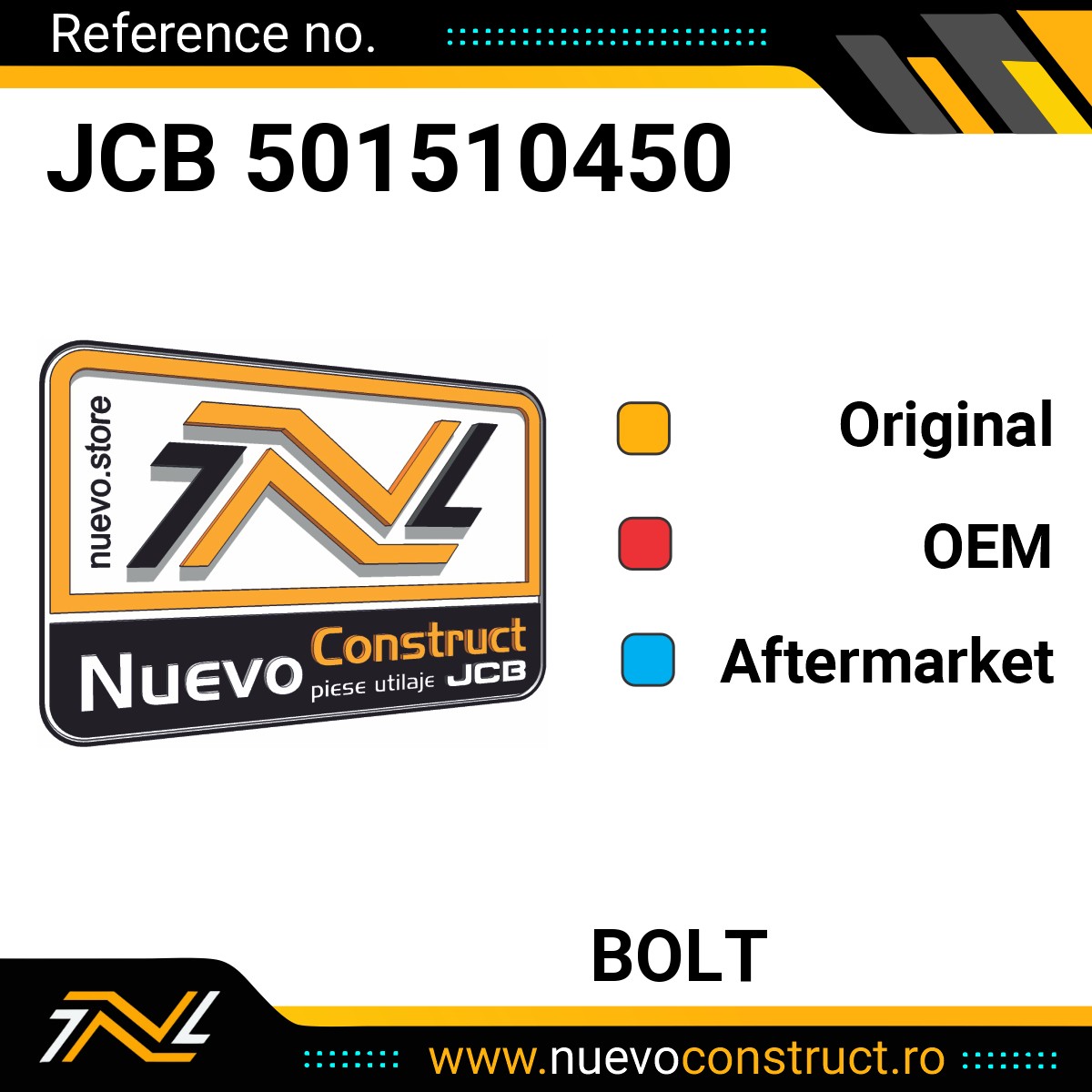 JCB 501510450 BOLT