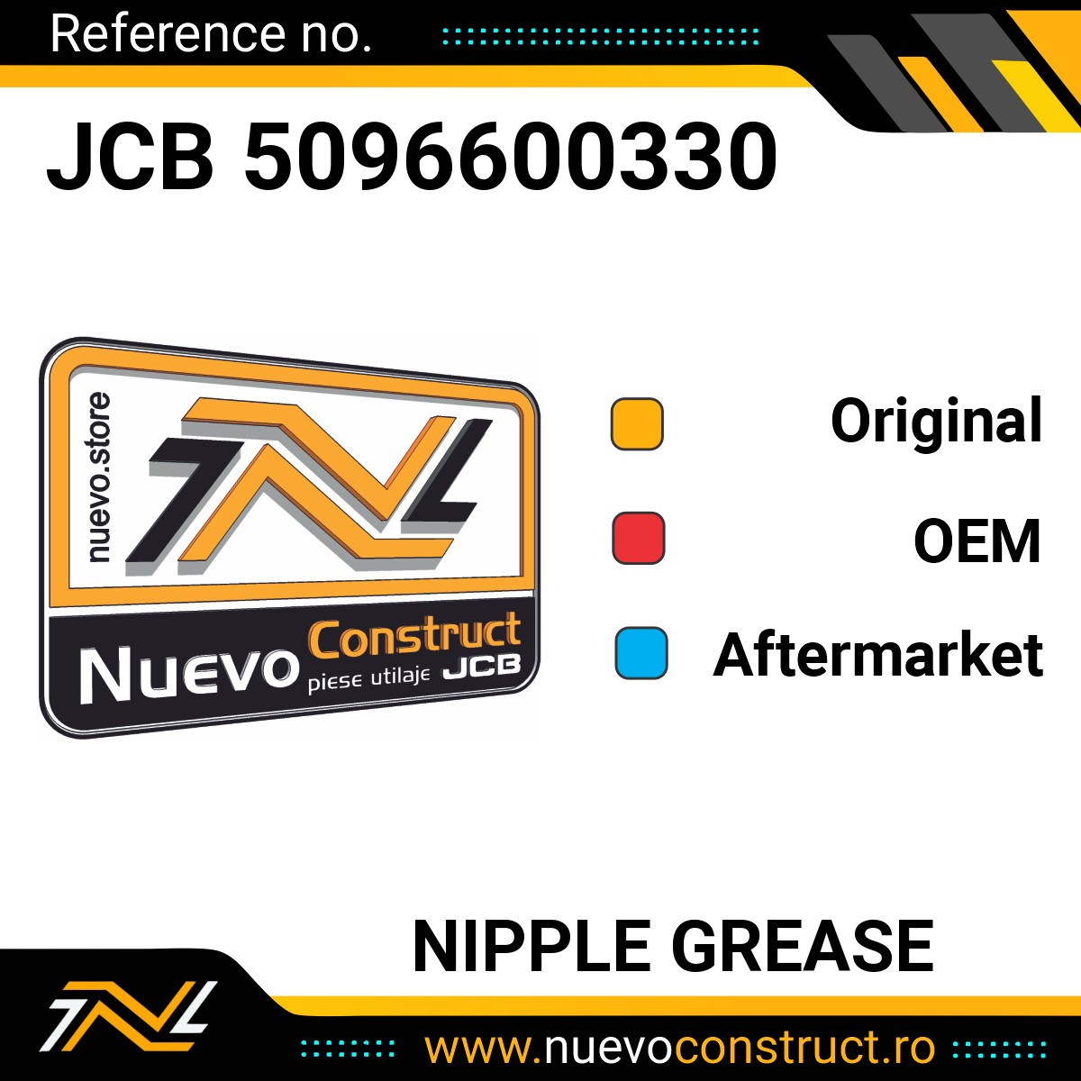 JCB 5096600330 NIPPLE GREASE