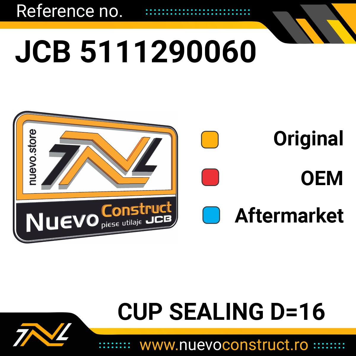 JCB 5111290060 Cup sealing D=16
