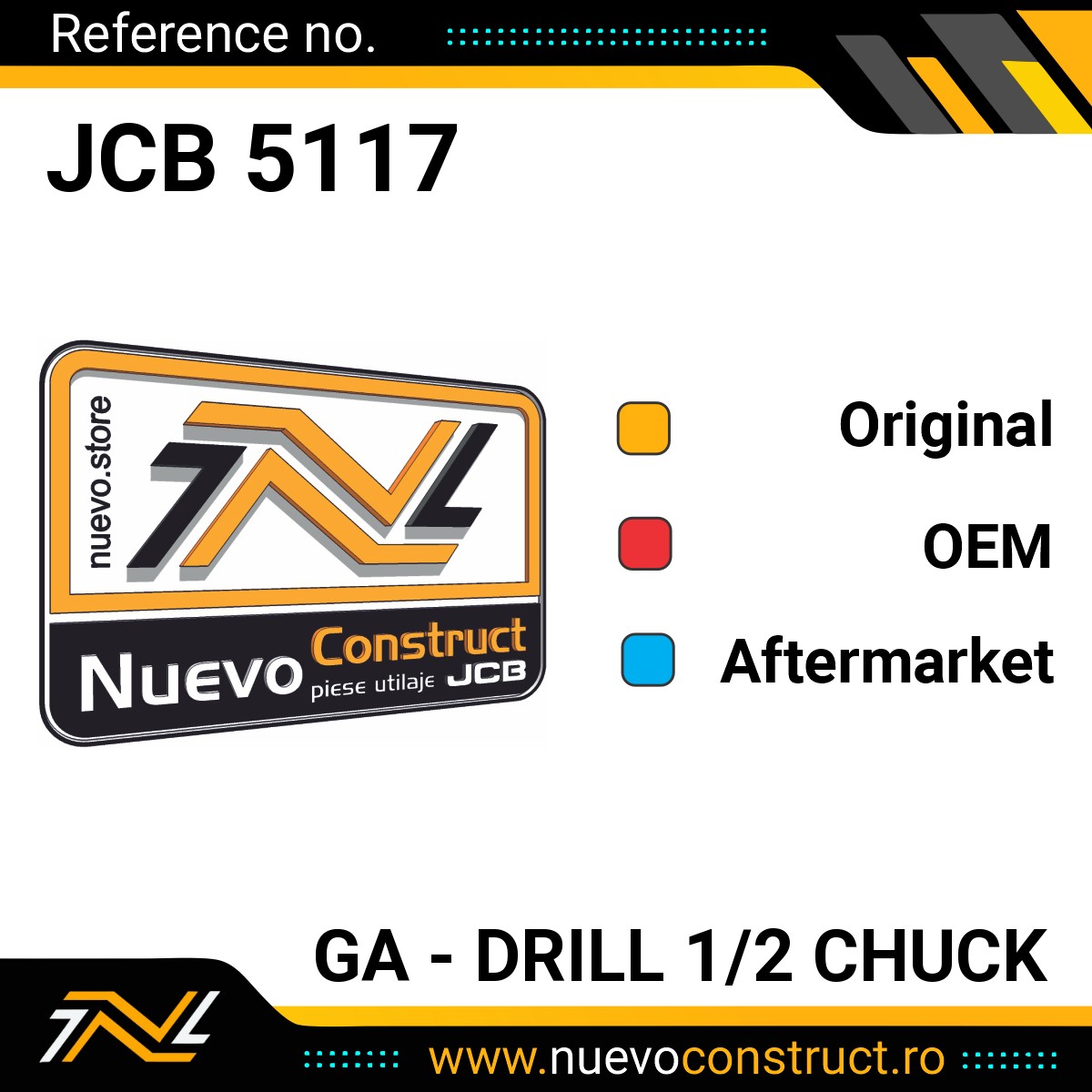 JCB 5117 GA - DRILL 1/2 CHUCK