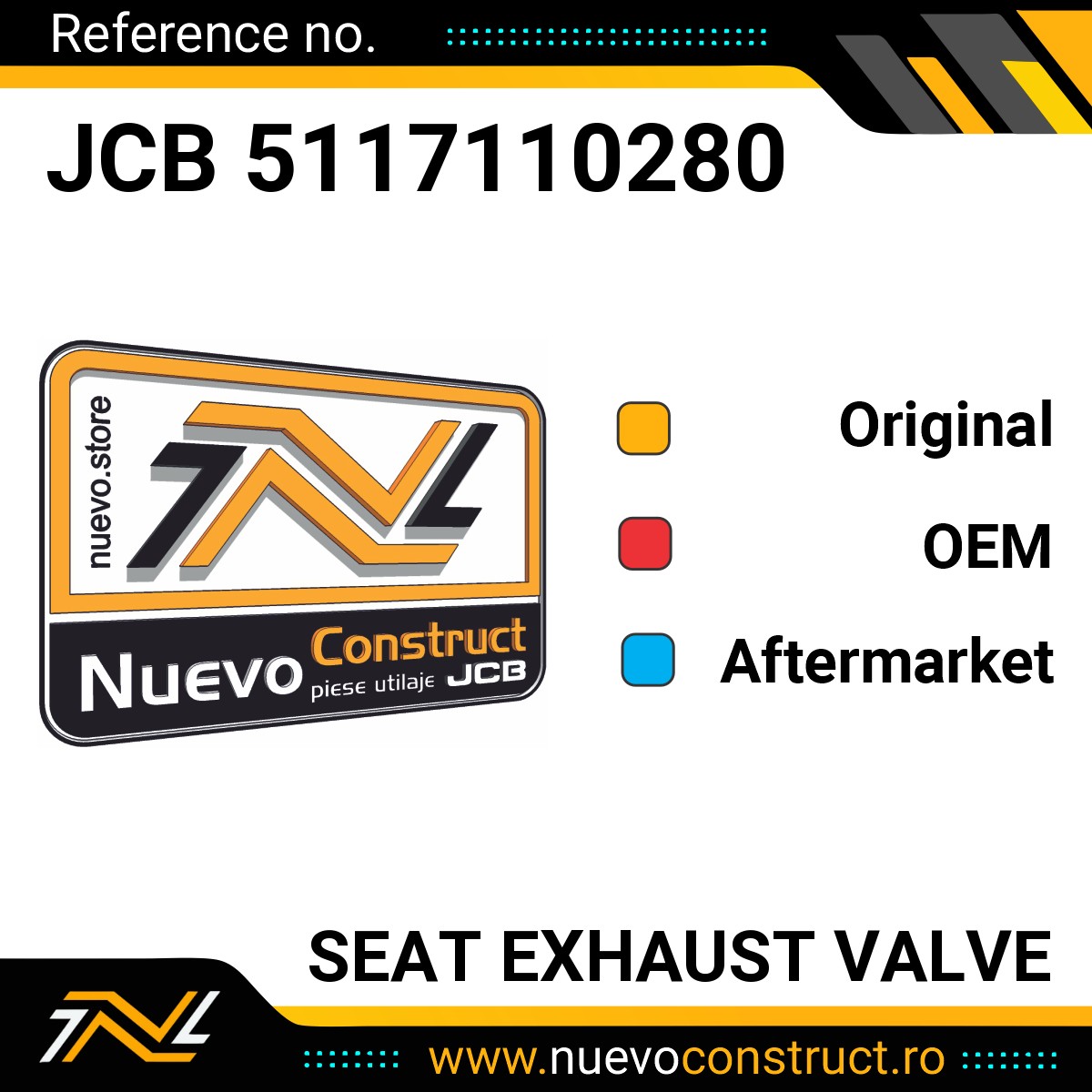 JCB 5117110280 SEAT EXHAUST VALVE