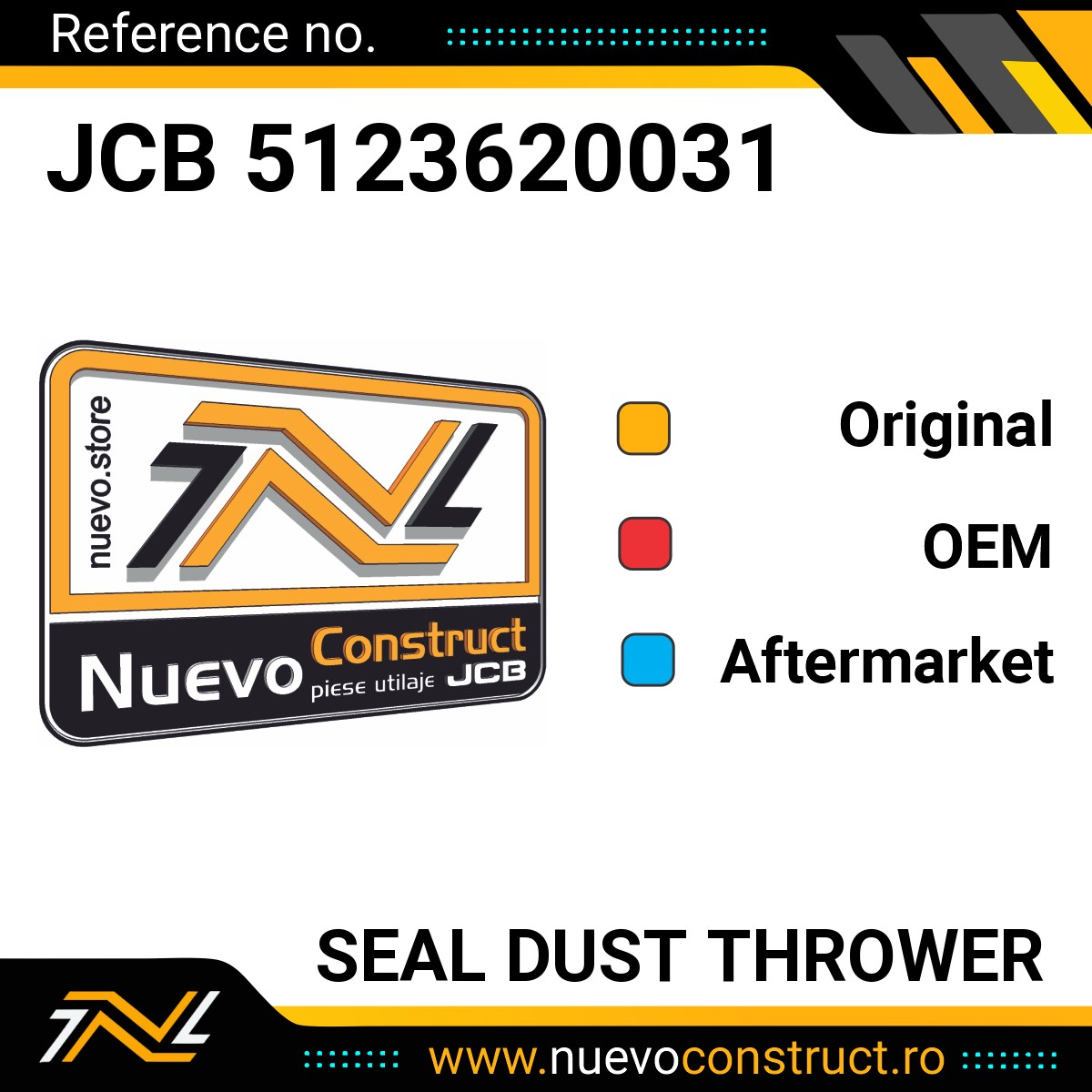 JCB 5123620031 SEAL DUST THROWER