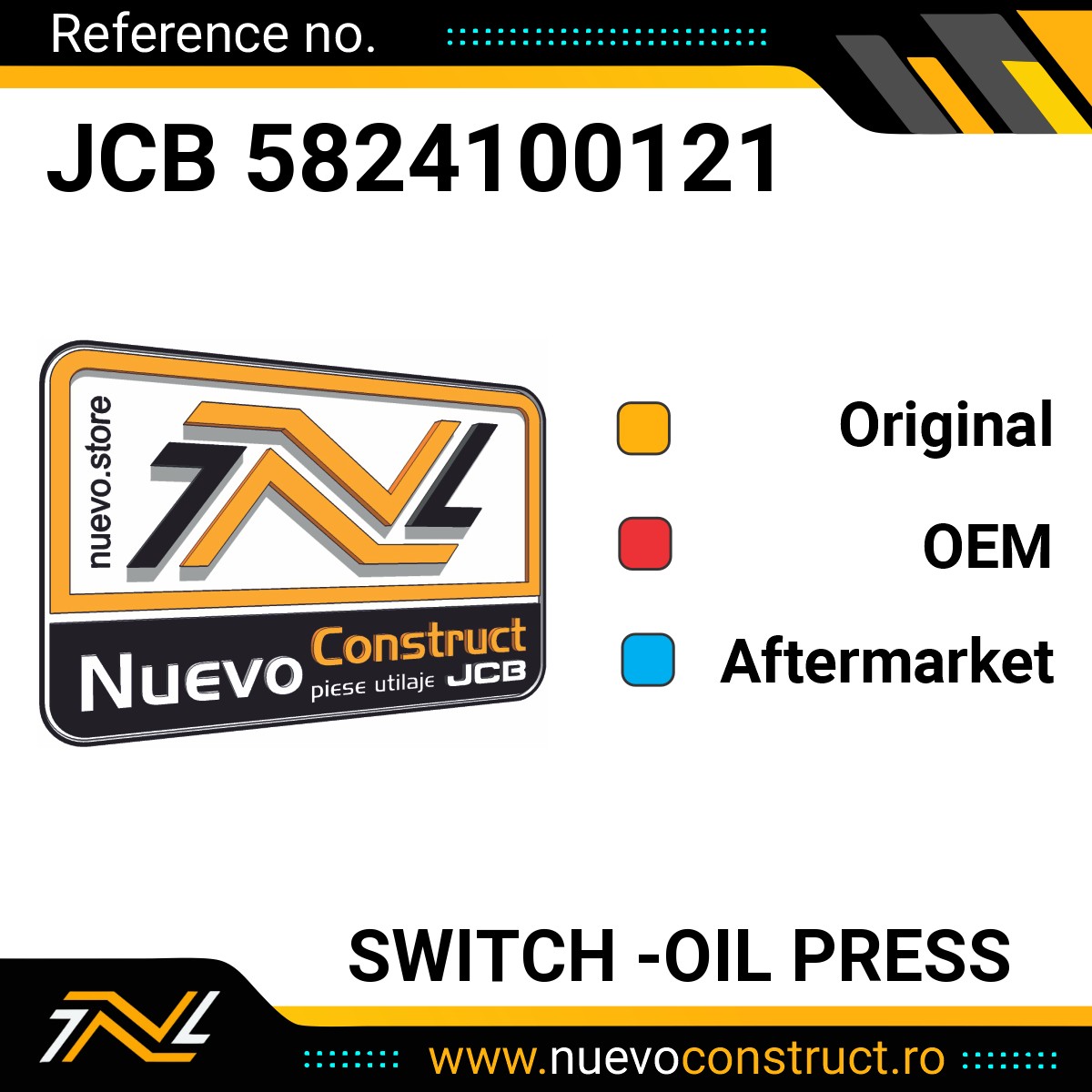 JCB 5824100121 SWITCH -OIL PRESS