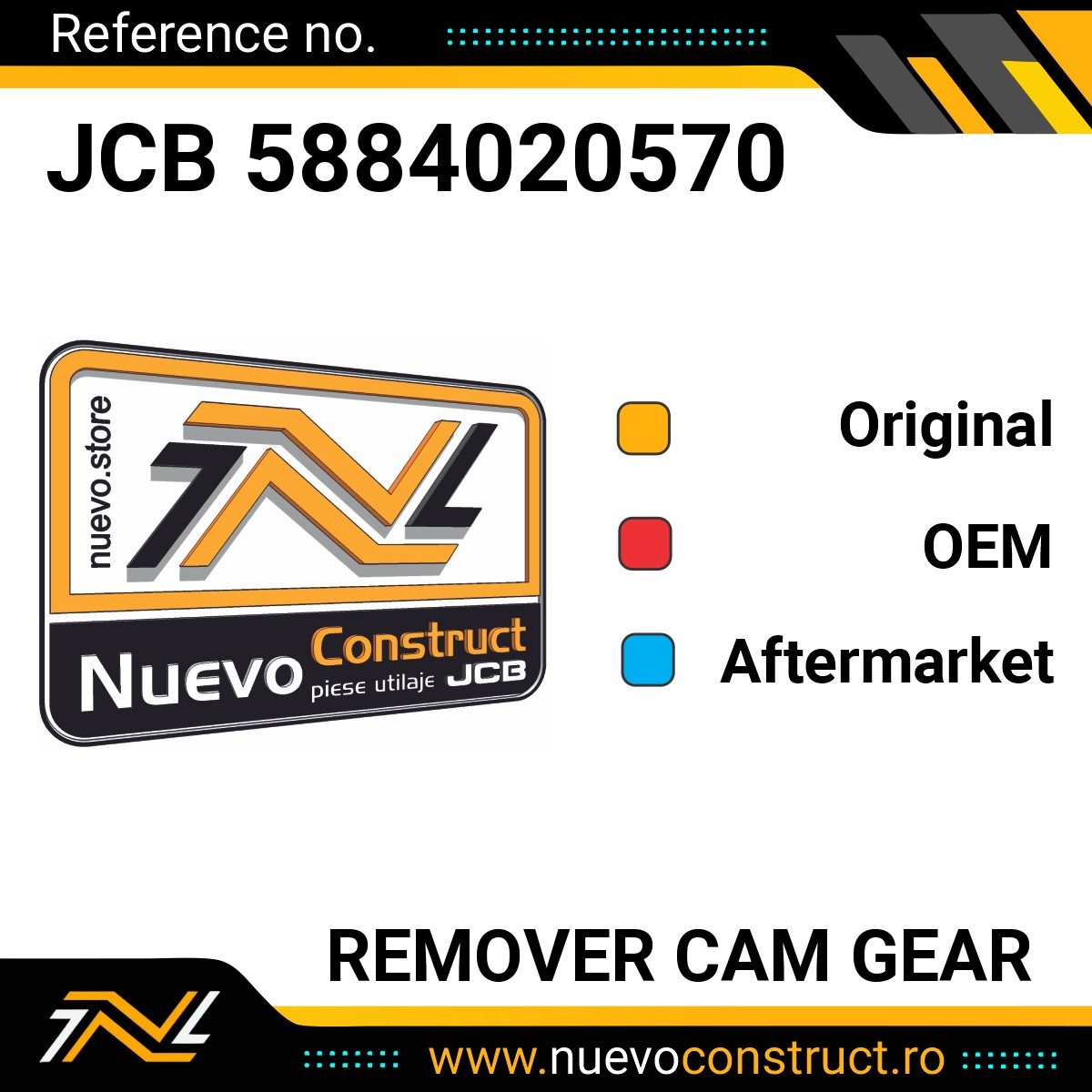 JCB 5884020570 REMOVER CAM GEAR
