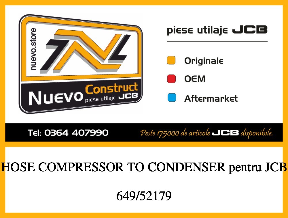 JCB 649/52179 HOSE COMPRESSOR TO CONDENSER
