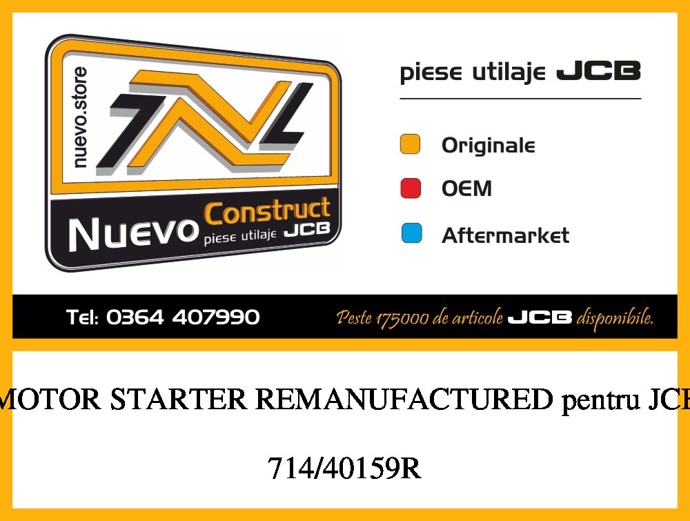 JCB 714/40159R MOTOR STARTER REMANUFACTURED