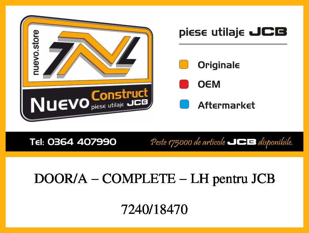 JCB 7240/18470 DOOR/A - COMPLETE - LH
