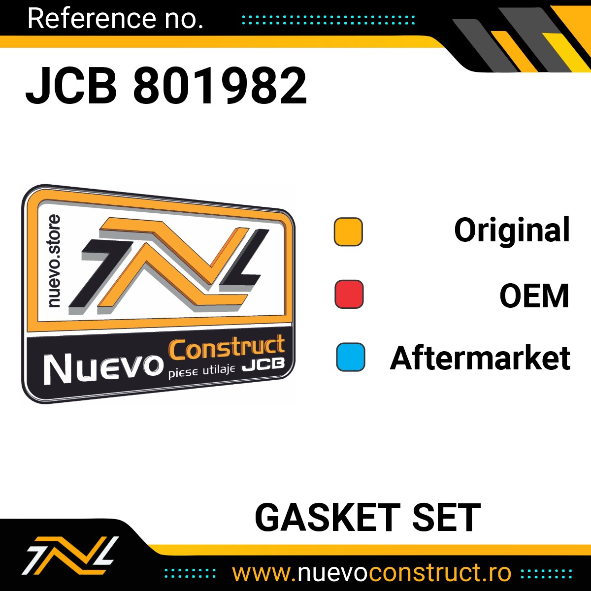 JCB 801982 GASKET SET