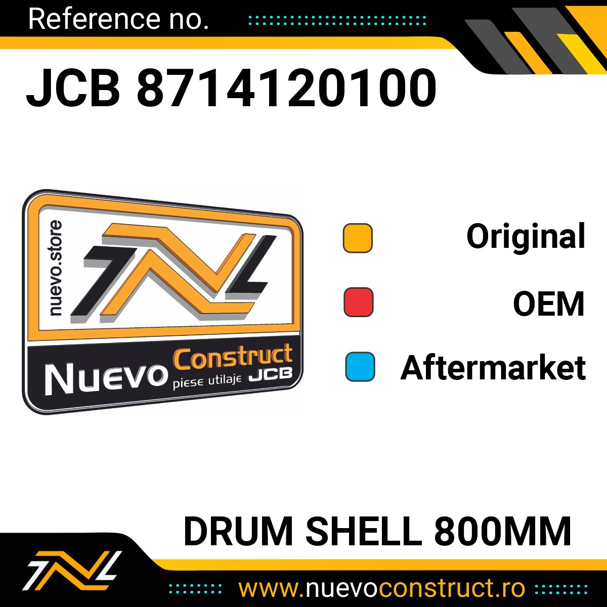 JCB 8714120100 Drum shell 800mm