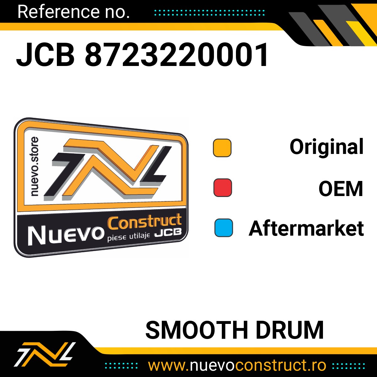 JCB 8723220001 SMOOTH DRUM