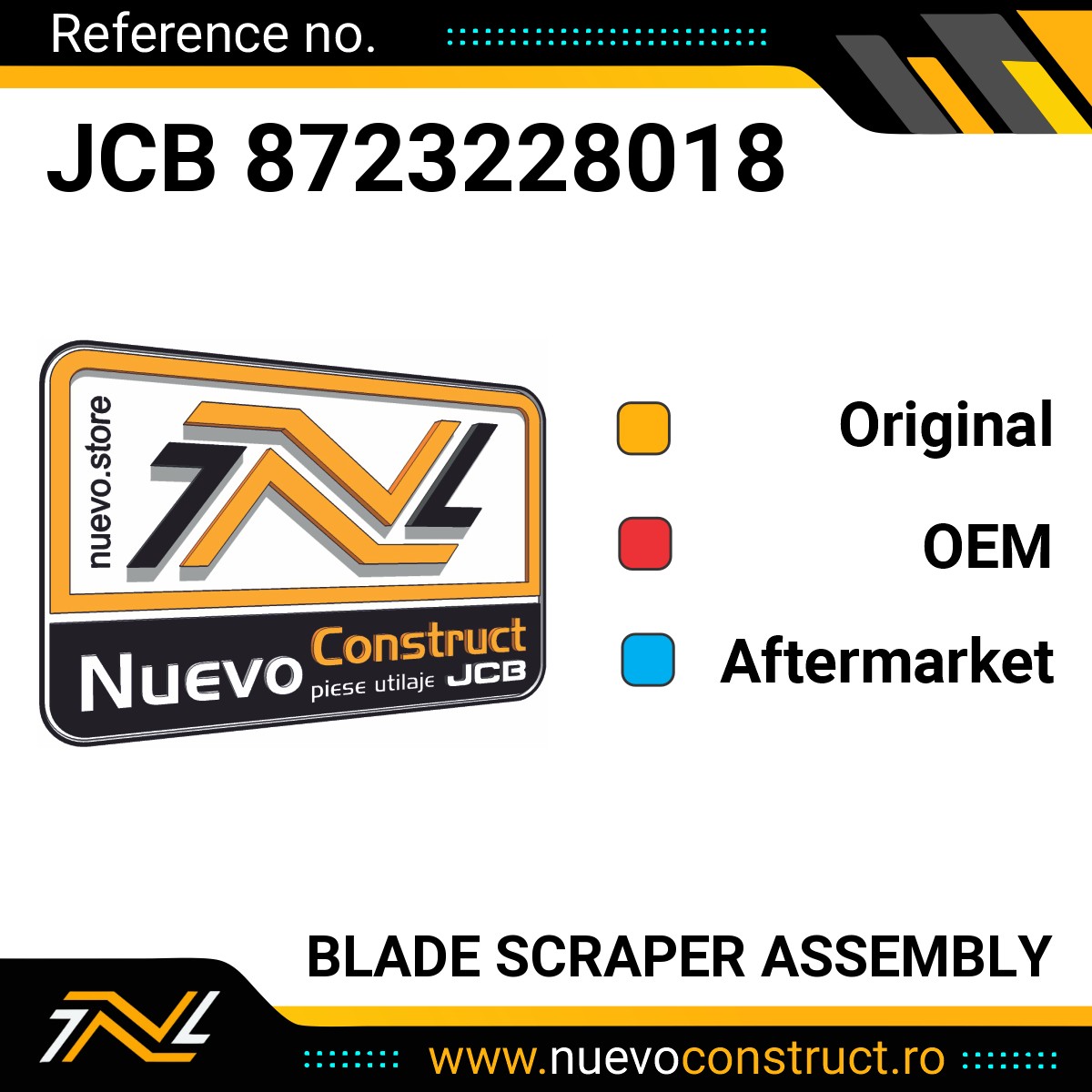 JCB 8723228018 BLADE SCRAPER ASSEMBLY