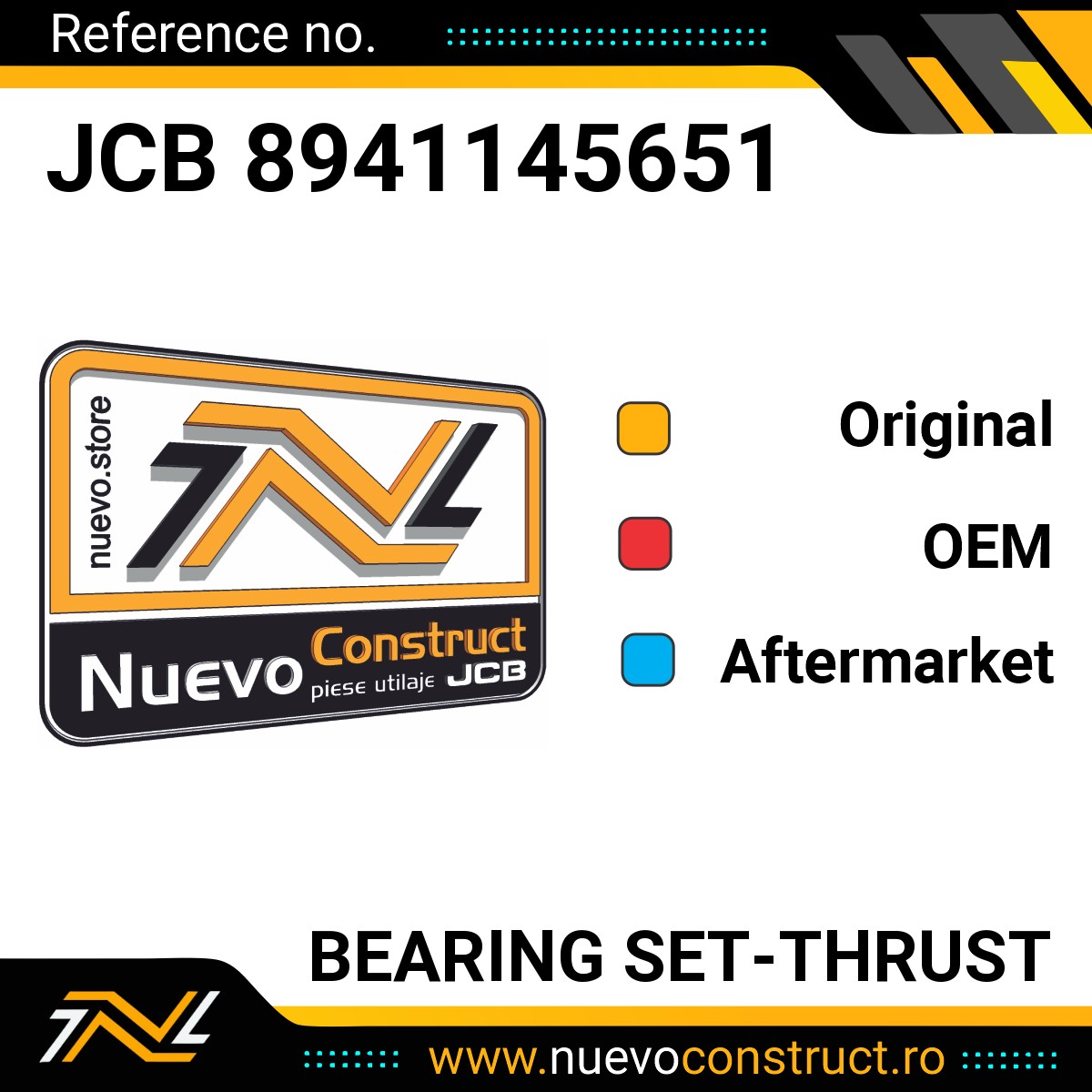JCB 8941145651 BEARING SET-THRUST