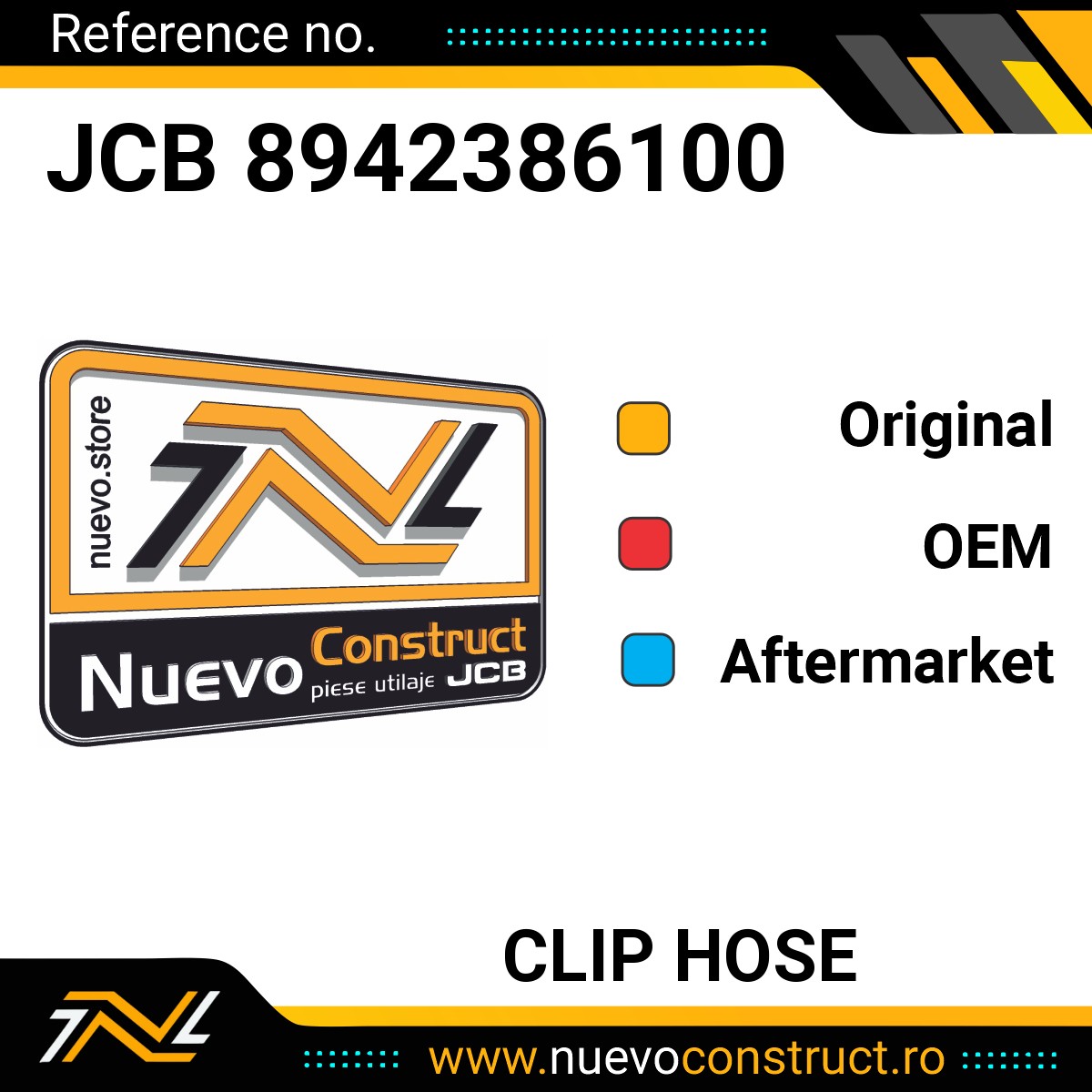 JCB 8942386100 CLIP HOSE