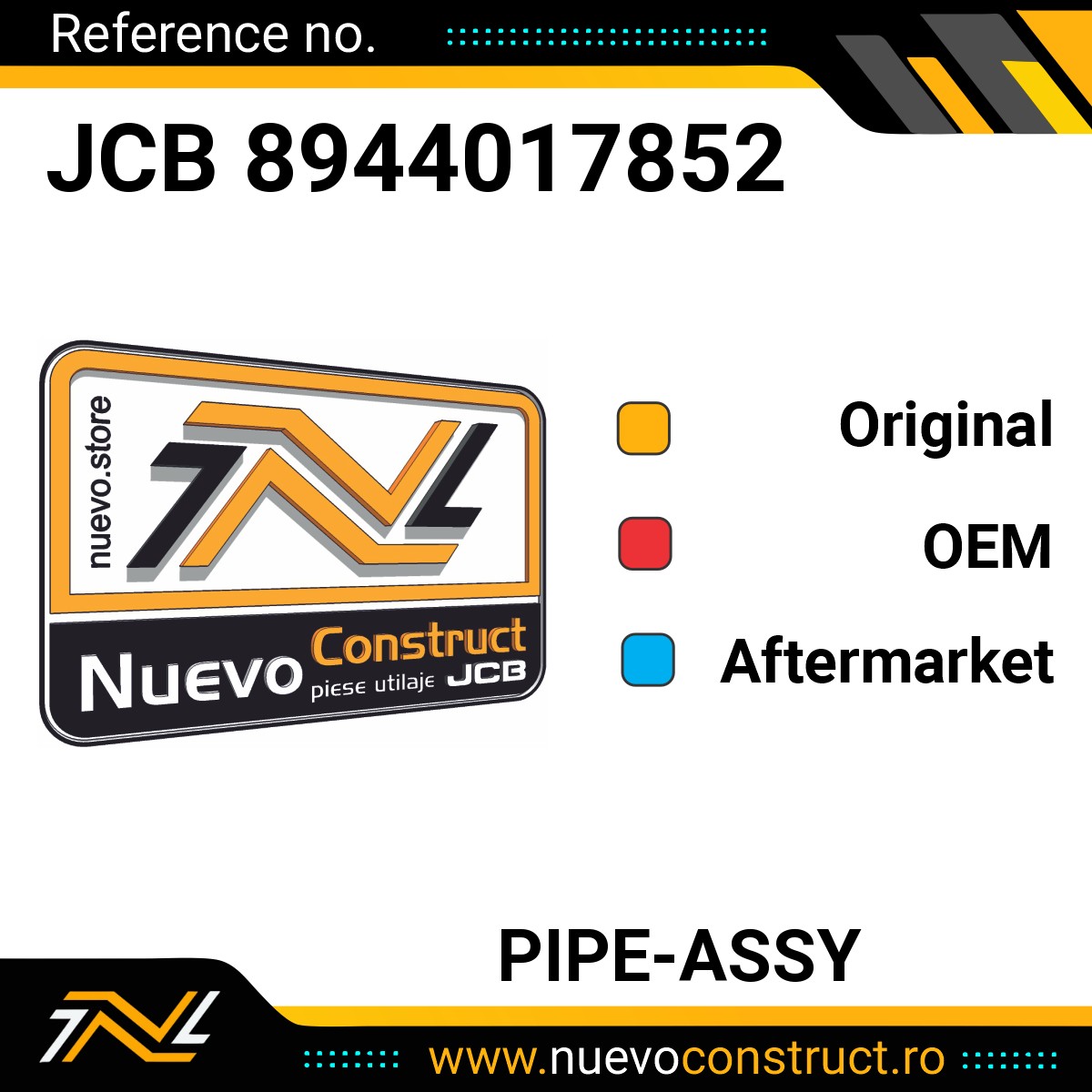JCB 8944017852 PIPE-ASSY