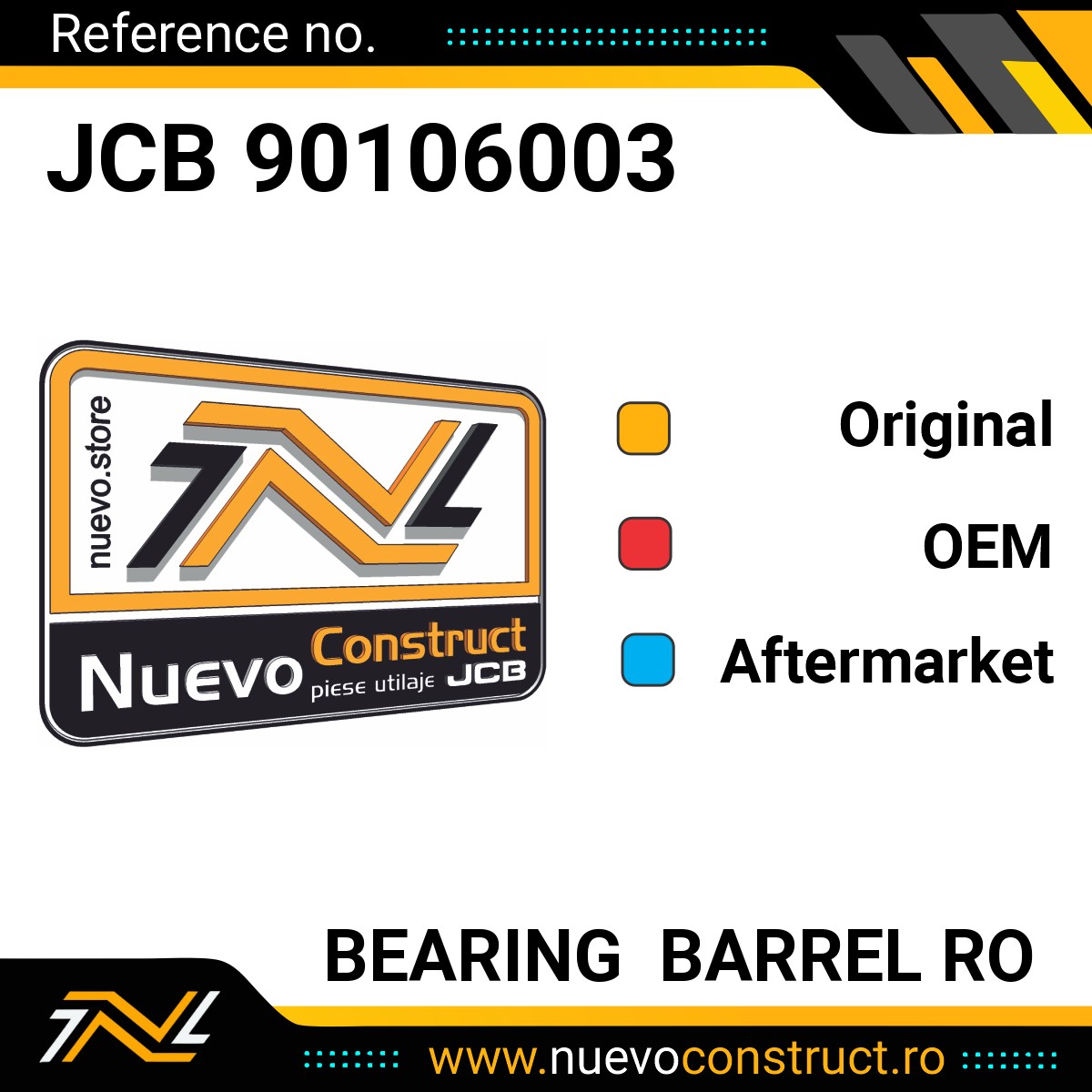 JCB 90106003 Bearing barrel ro
