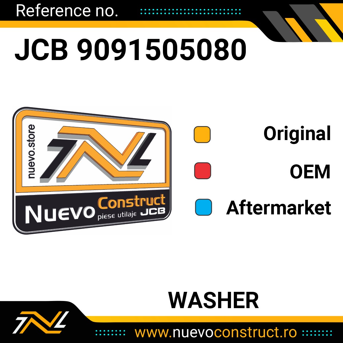 JCB 9091505080 WASHER