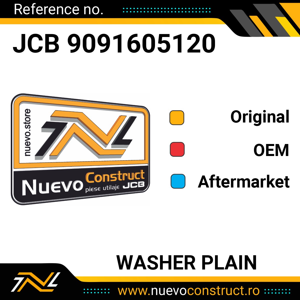 JCB 9091605120 Washer plain