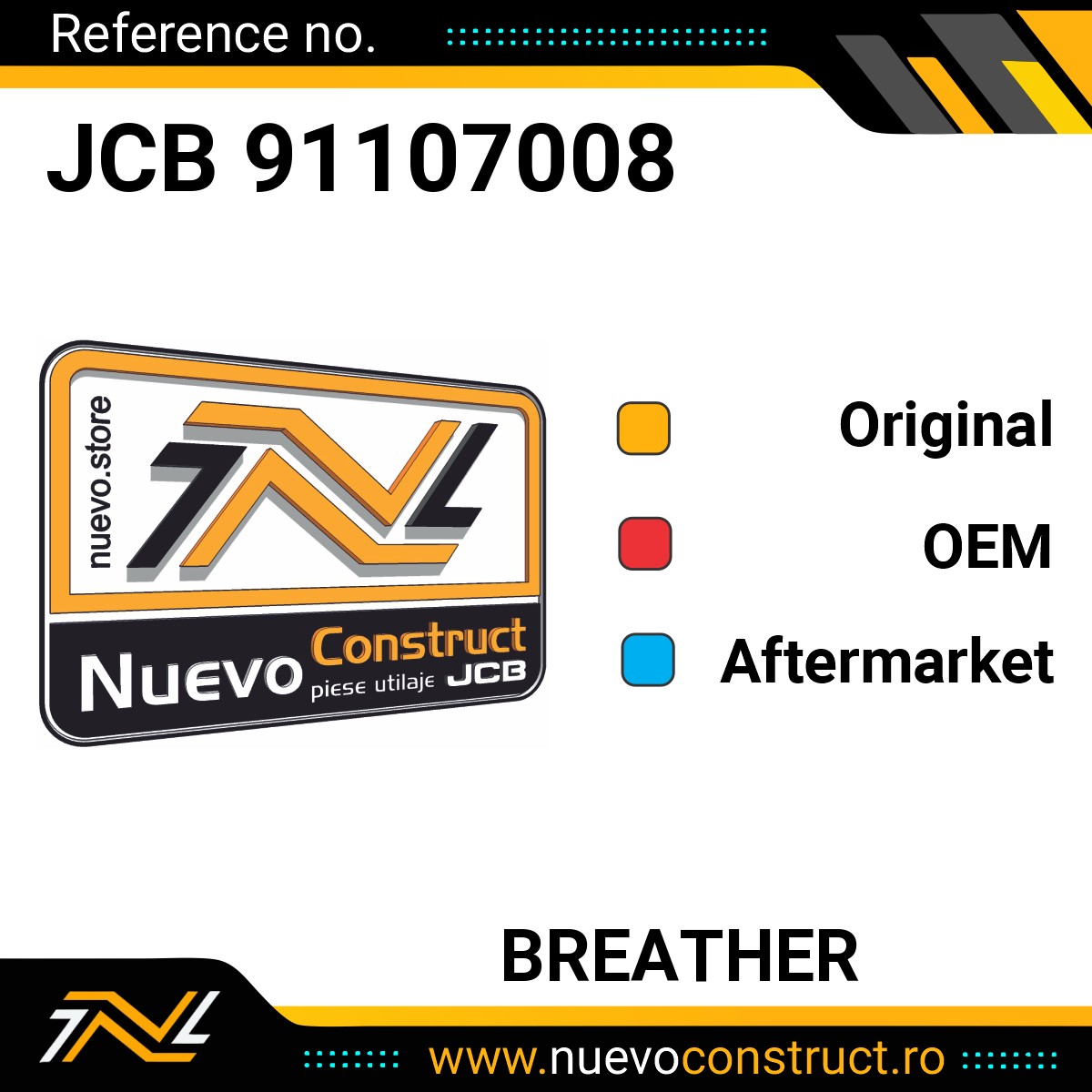 JCB 91107008 Breather