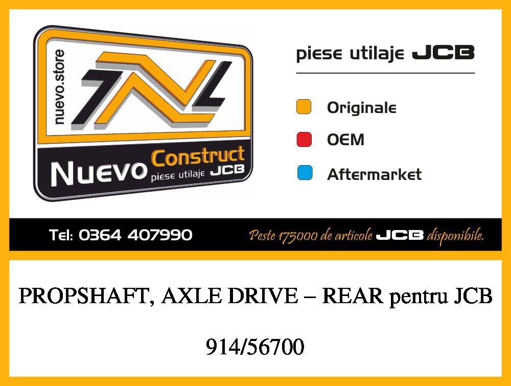 JCB 914/56700 PROPSHAFT, AXLE DRIVE - REAR