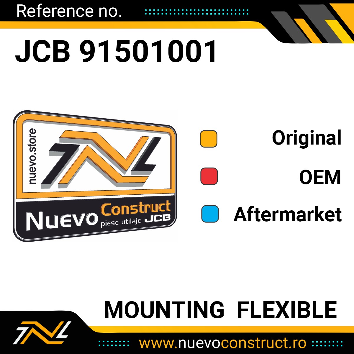 JCB 91501001 Mounting flexible
