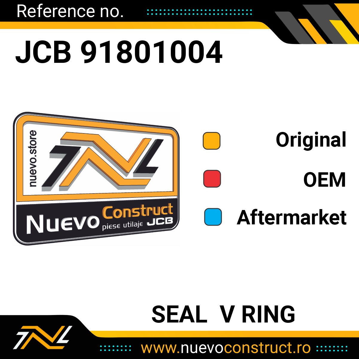 JCB 91801004 Seal V ring