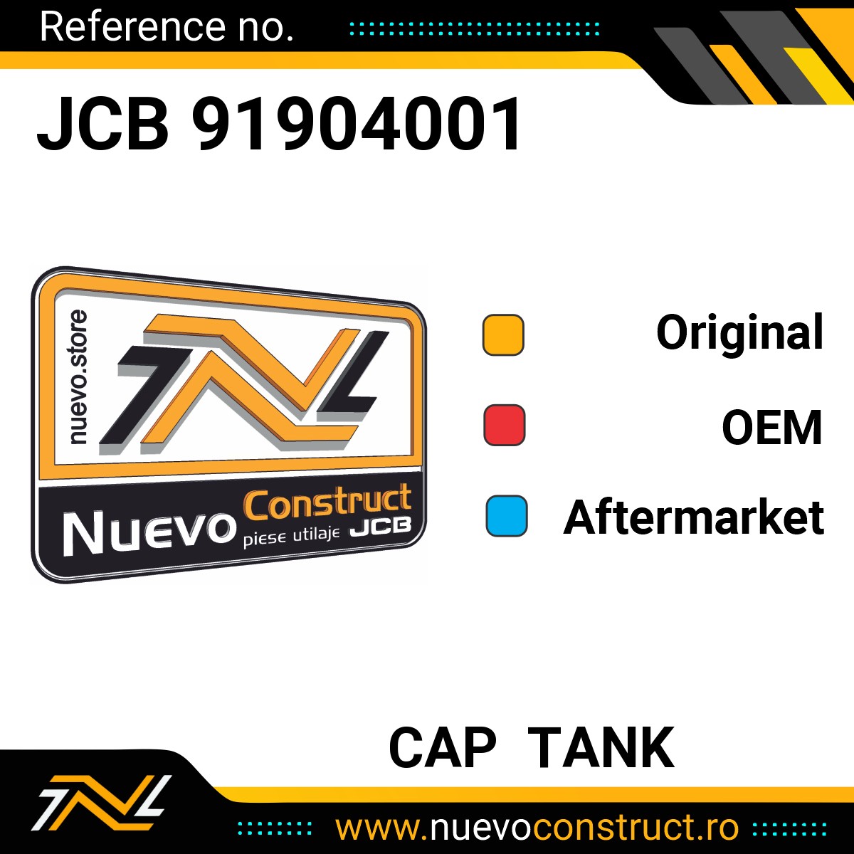 JCB 91904001 Cap tank