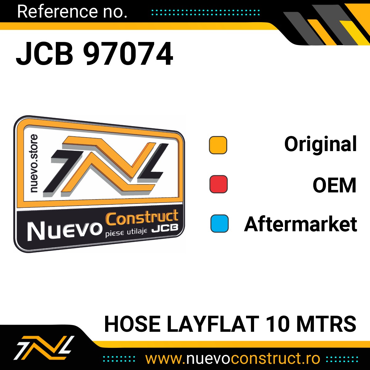 JCB 97074 HOSE LAYFLAT 10 MTRS