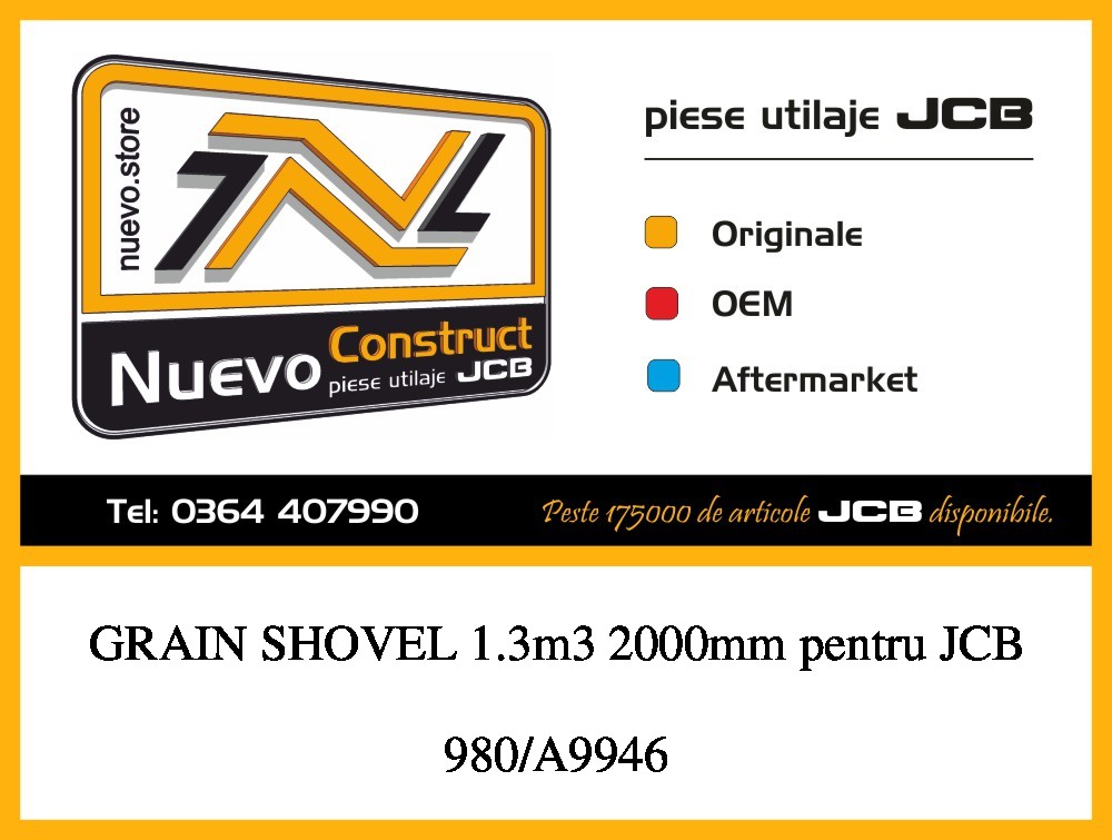 JCB 980/A9946 GRAIN SHOVEL 1.3m3 2000mm